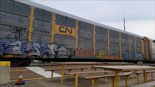 UP #7867 Leads Autorack Train