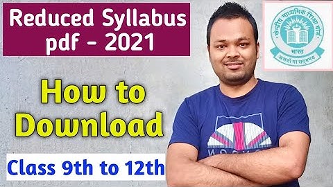How to download CBSE reduced syllabus pdf | cbse reduced syllabus 2021