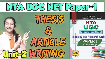Thesis & Article Writing/UGC NET Paper-1/Trueman