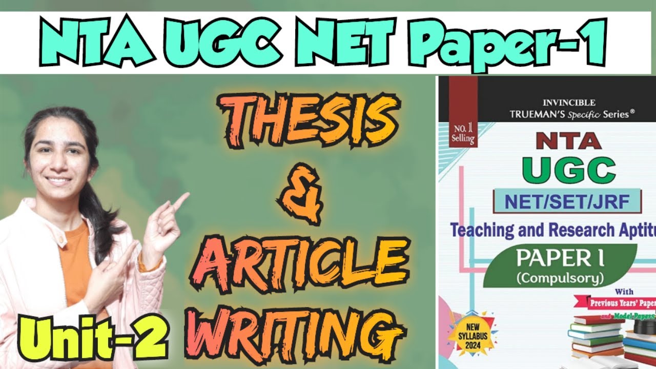 Thesis & Article Writing/UGC NET Paper-1/Trueman's Series@InculcateLearning#ugcnetpaper1