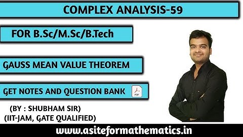 Gauss Mean Value Theorem || Gauss Mean Value Theorem Complex Analysis || complex analysis