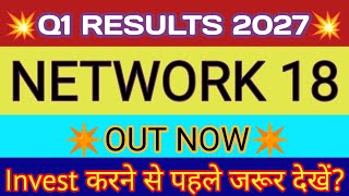 Network 18 Q1 Results 2026 🔴 Network 18 Results 🔴 Network 18 Share Latest News 🔴 Network 18 Share