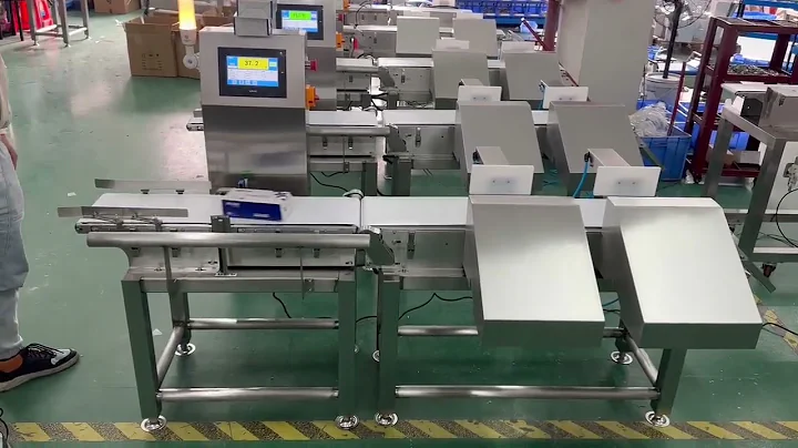 High Accuracy and high speed touch screen conveyor belt online check weigher for box bagged products