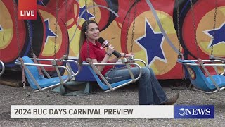 Meteorologist Kristin Walla is fearless at Buc Days' carnival!