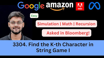 Find the K th Character in String Game I | LeetCode 3304 | Easy | Simulation / Math / Recursion /