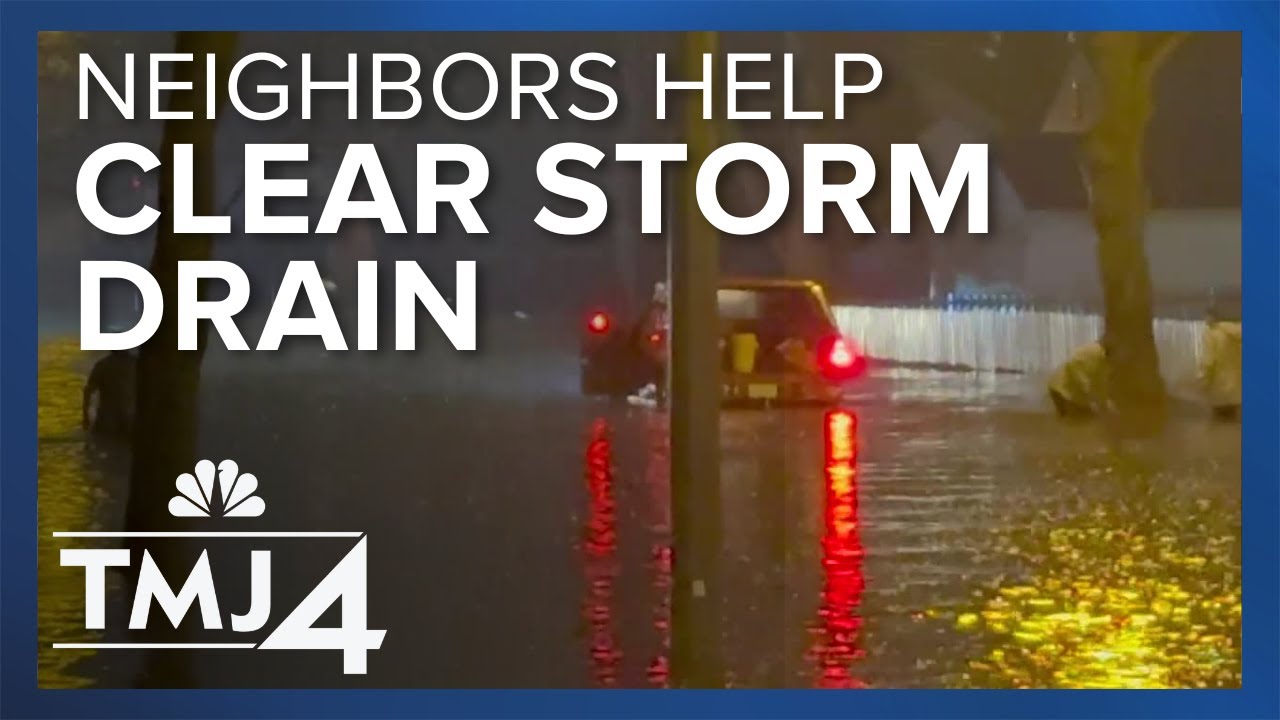 Neighbors help drain sewer after street floods near 45th St ...