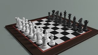 Chess Board In Blender -Cycles Rendered #blender