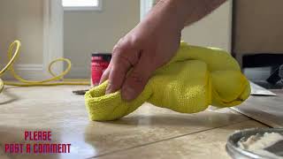 Travertine Floor Cleaning and Hole Filling!
