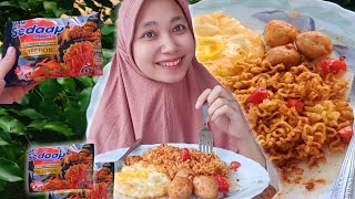 PEDAS GIL4! MUKBANG MIE GORENG SEDAP KOREAN SPICY CHICKEN | MUKBANG ASMR