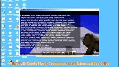 Minecraft: Single Player Commands Installation and Use Guide