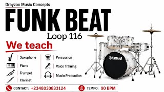 DRAYZAX 🎷 FUNK BEAT 90 BPM - FUNK LOOP - FUNK DRUMS - FUNK INSTRUMENTAL - PERCUSSION - DRUMS - BEATS
