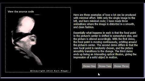 Simple image distortion effect with javascript.