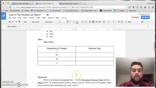 Lab Report Outline How to Make Tables