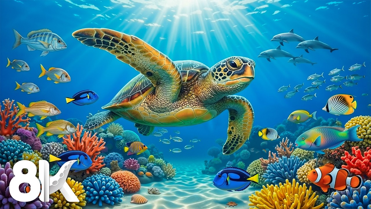 Amazing 8K Ocean Adventure 🐳 Discover Graceful Sea Animals in a Tranquil Aquarium Experience #5
