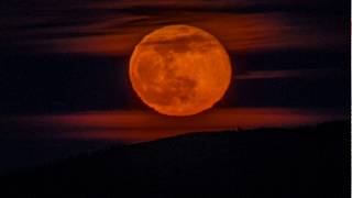 Full 🌕 Moonrise & Moonset - Snow Moon 2020 in Eustis 🏔 Maine 🌲