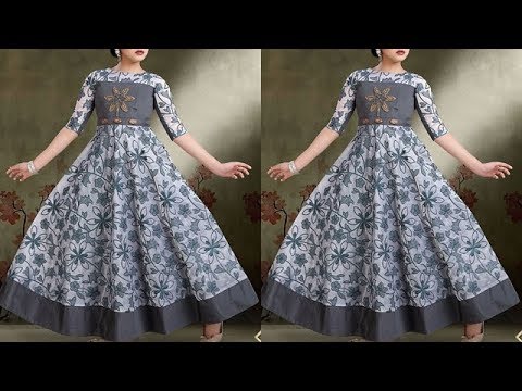 Naira style gathering slits kurti / umbrella frock cutting and stitching/  chaak wali kurti cutting - YouTube