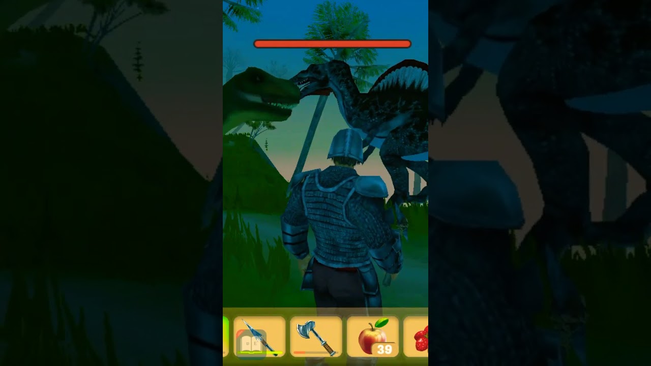 T.rex vs Spinosaurus|Jurassic Survival Island|Gameman 