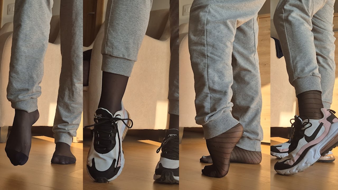 Trying Nylon Knee Highs with Sneakers – Sporty Style Test!