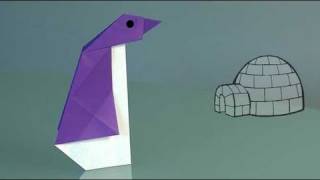 Como fazer um Pinguim de papel, origami