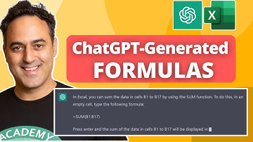Using ChatGPT AI for to Generate Common Excel Formulas