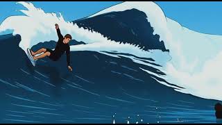 A DAY IN THE SURFER'S LIFE - THE FIRST A.I. MADE SURFING ANIMATED IN THE YOUTUBE - BY BETO PONZIO