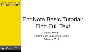 Find Full Text in EndNote Basic