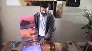 DIY  How to build fake canvas painting  from old calendar