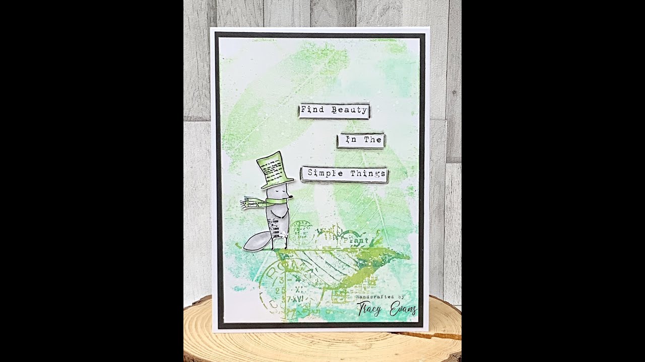 Find Beauty in The Simple Things Gel Press Card 