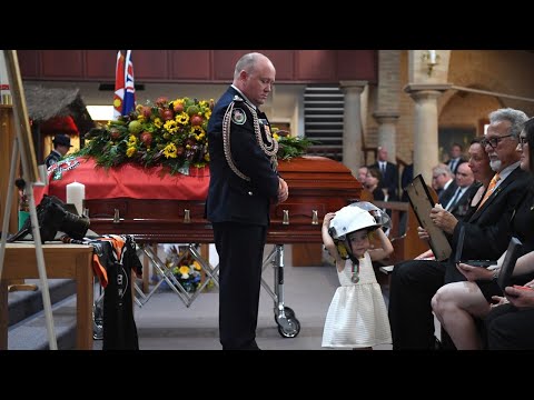 Funeral held in Sydney for NSW RFS volunteer firefighter Andrew O'Dwyer