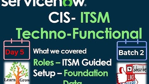CIS - ITSM Batch 2 | Day 5 | Roles - ITSM Guided Set Up - Foundation Data #Shorts #Short