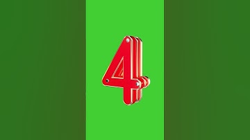 3D Red Numbers Countdown with Voice Over | GREEN SCREEN