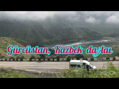 Gürcüstan, Kazbek dağlarında füsunkar mənzərə. Tunel# dag yolları#