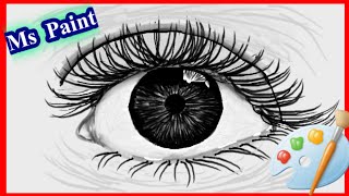 [speedpaint] realistic eye drawing in ms paint | speedpaint in ms paint |