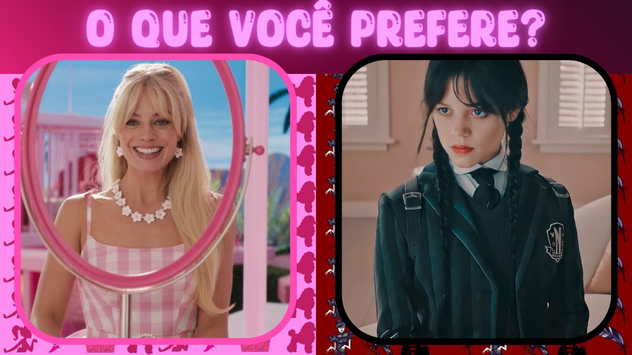 Wandinha vs Barbie #escolha #brincadeira #vs #quiz #brincadeiras