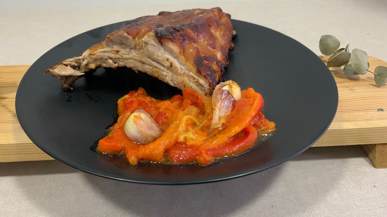 Costillar con salsa barbacoa