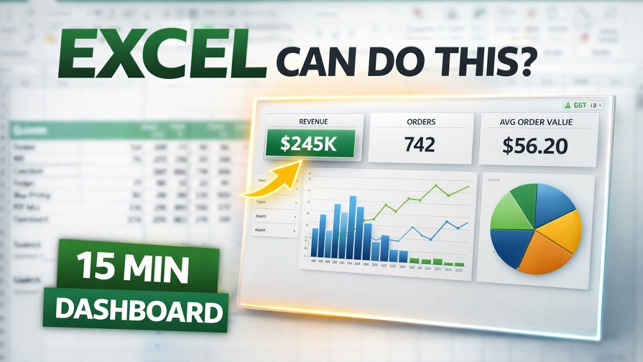 Build an Interactive Excel Dashboard in 15 Minutes 📊 #excel #dashboard ...