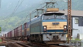 JR貨物 EF66 30号機+コキ20B 貨物列車2070レ 幡生→広島 2014.5