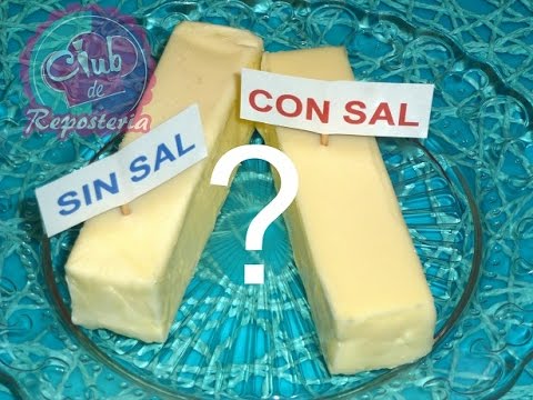 Vídeo: Diferencia Entre Mantequilla Salada Y Sin Sal