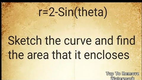 r=2-Sin(theta), Sketch the curve and find the area that it encloses