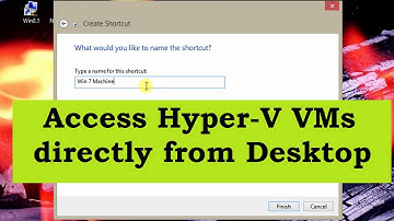 Create RDP-like shortcut to your Hyper-V VMs.
