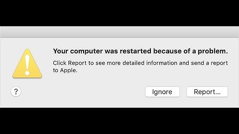 Mac Error Restart Your Computer
