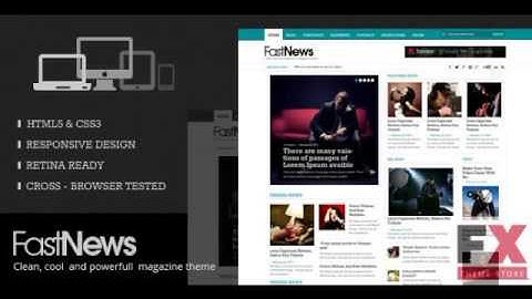 Preview FastNews -  HTML5 Magazine Template