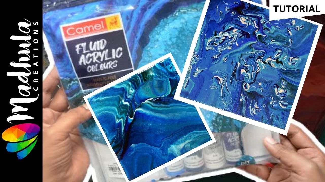 Camel Fluid Art Kit [Acrylic Pouring Kit] UNBOXING & REVIEW - Aqua Series