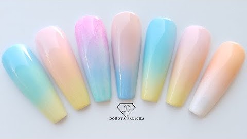 Ombre nail art technieken. Eenvoudige ombre met gellak. Hoe je snel ombre nagels maakt.