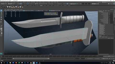 How to Model knife in Maya 2018 Part01