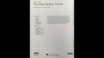 The Pink Panther Theme - for Recorder Quartet