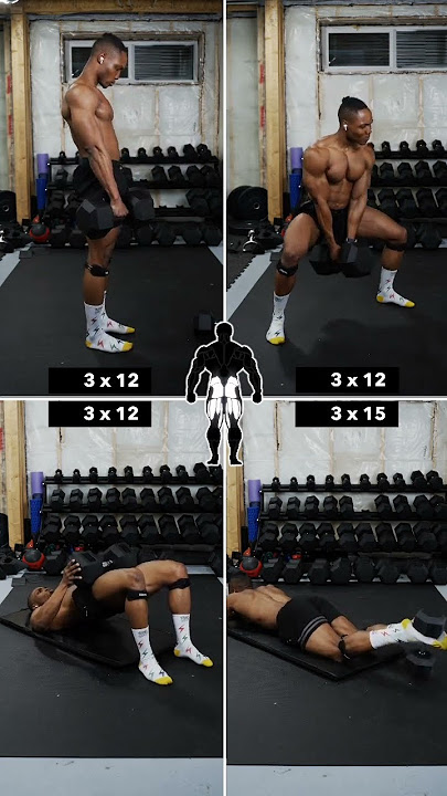 Build Strong Glutes With This Dumbbell Routine! 🦾💯 #glutes