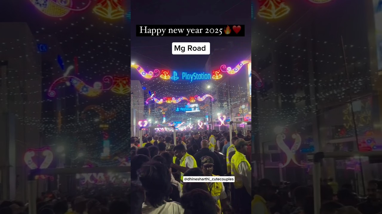 New year 🎊 2025 celebration 🎉 for Mg Road 🎇 in bangalore 😊
