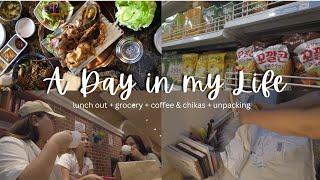 A DAY IN MY LIFE | Lunch Out + Grocery + Coffee & Chikas + Unpacking