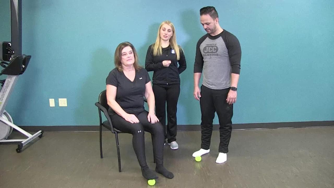 In Motion How to do the tennis ball foot stretch YouTube